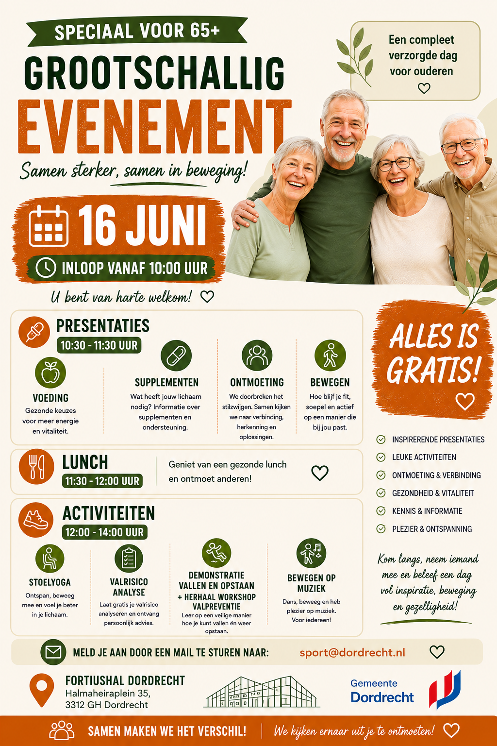 Vitaliteitsdag Fysico Dordrecht bij Fortius 16 juni 2026